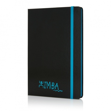 Logotrade promotional items photo of: Deluxe hardcover A5 notebook with coloured side