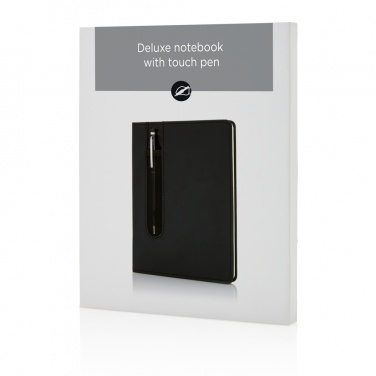 Logo trade corporate gift photo of: Standard hardcover PU A5 notebook with stylus pen