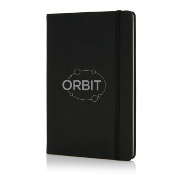 Logo trade promotional merchandise image of: Deluxe hardcover PU A5 notebook