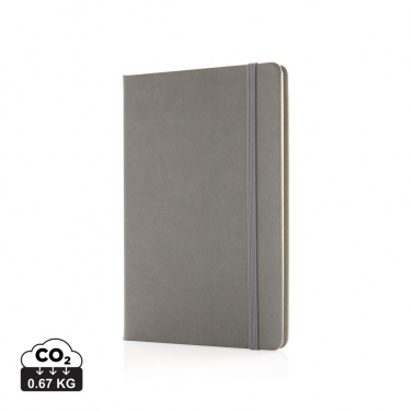 Logo trade promotional giveaways picture of: Deluxe hardcover PU A5 notebook