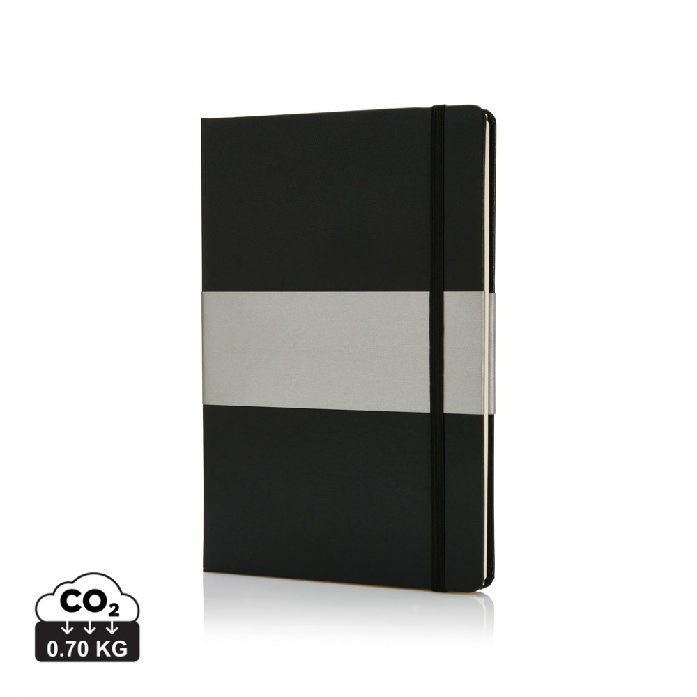 Logotrade promotional giveaway image of: Deluxe hardcover A5 notebook