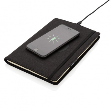 Logo trade promotional items image of: Air 5W wireless charging refillable journal cover A5
