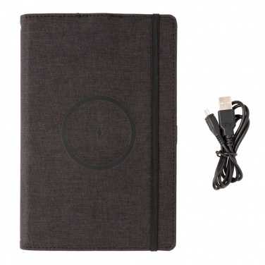 Logotrade promotional giveaway picture of: Air 5W wireless charging refillable journal cover A5