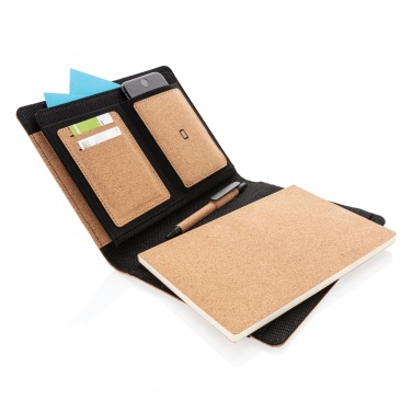 Logotrade promotional giveaway image of: Deluxe cork portfolio A5 with pen