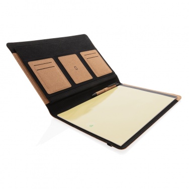 Logo trade promotional merchandise picture of: Deluxe cork portfolio A4 with pen
