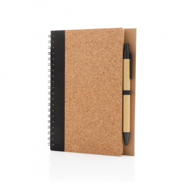 Logotrade advertising product image of: Cork spiral notebook with pen