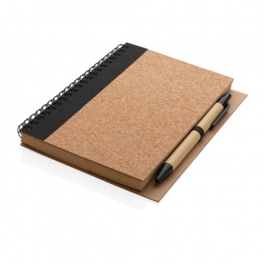 Logotrade advertising products photo of: Cork spiral notebook with pen