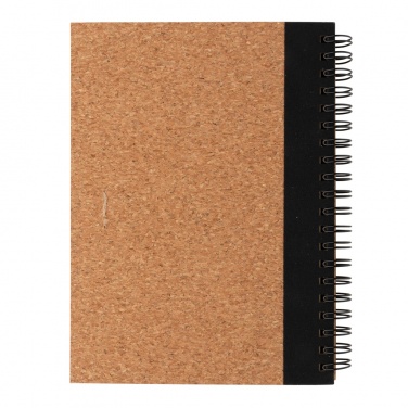 Logo trade promotional giveaways picture of: Cork spiral notebook with pen