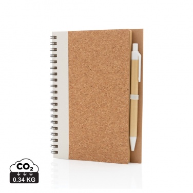 Logotrade promotional giveaways photo of: Cork spiral notebook with pen