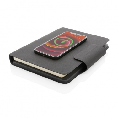 Logo trade promotional gift photo of: Artic Magnetic 10W wireless charging A5 notebook