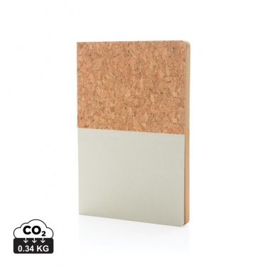 Logo trade promotional item photo of: A5 cork & kraft notebook