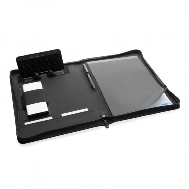 Logo trade promotional gifts image of: Impact Aware™ deluxe 300D tech portfolio with zipper