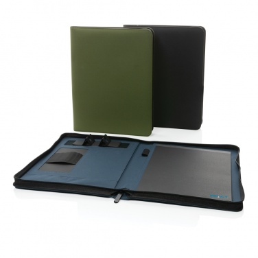 Logo trade business gifts image of: Impact Aware™ deluxe 300D tech portfolio with zipper