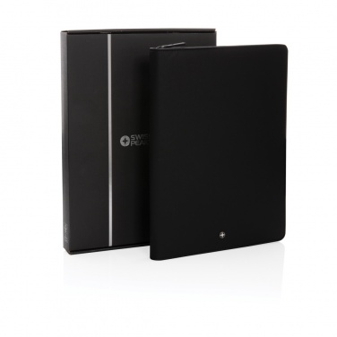 Logo trade promotional gifts picture of: Swiss Peak Heritage RCS rPU A4 portfolio with zipper