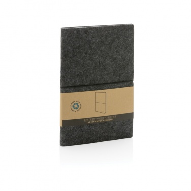 Logotrade promotional merchandise image of: GRS certified recycled felt A5 softcover notebook