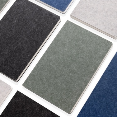 Logotrade promotional giveaway image of: Phrase GRS certified recycled felt A5 notebook