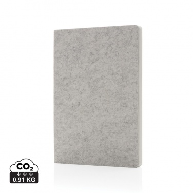 Logotrade advertising product picture of: Phrase GRS certified recycled felt A5 notebook