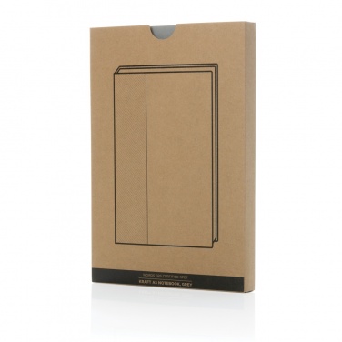 Logotrade promotional giveaway picture of: Words GRS certified RPET & Kraft A5 notebook