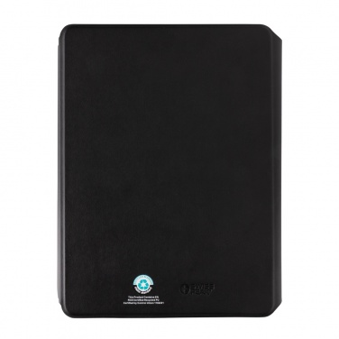 Logo trade advertising products picture of: Swiss Peak RCS rePU notebook with 2-in-1 wireless charger