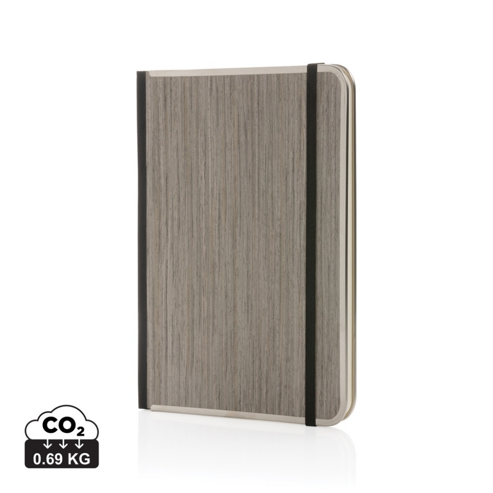 Logo trade promotional merchandise picture of: Treeline A5 wooden cover deluxe notebook