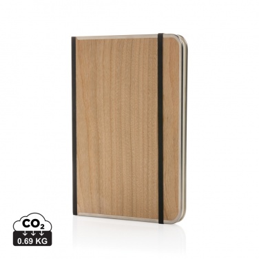 Logotrade promotional products photo of: Treeline A5 wooden cover deluxe notebook