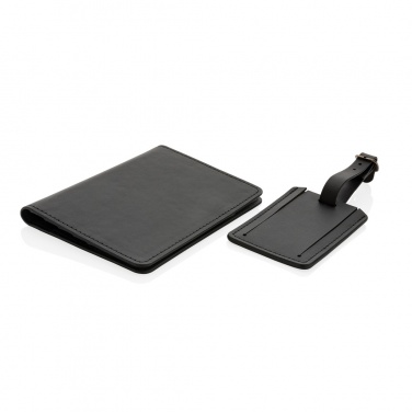 Logotrade promotional giveaway image of: Swiss Peak GRS recycled PU travel gift set