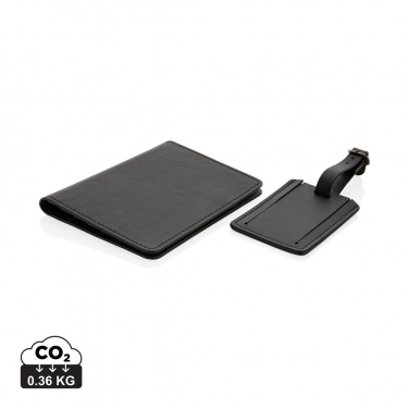 Logo trade advertising products picture of: Swiss Peak GRS recycled PU travel gift set