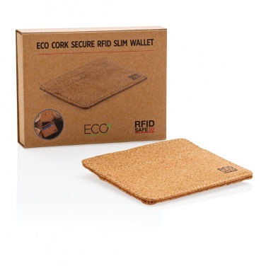 Logo trade promotional items image of: Cork secure RFID slim wallet