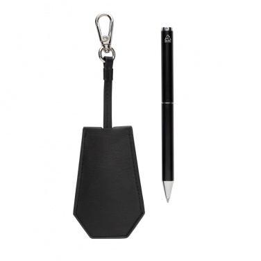 Logotrade promotional gift image of: SP Tula RCS certified recycled PU key holder and pen set