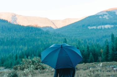 Logo trade promotional items image of: Swiss Peak Aware™ Ultra-light manual 25” Alu umbrella