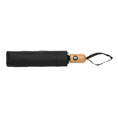 Logo trade promotional merchandise photo of: 21" Impact AWARE™ RPET 190T bamboo auto open/close umbrella