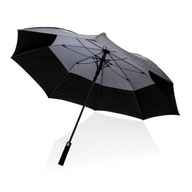 Logo trade promotional giveaway photo of: 27" Impact AWARE™ RPET 190T auto open stormproof umbrella