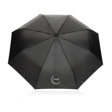 Logo trade promotional merchandise photo of: Yara 21" AWARE™ RPET solid colour umbrella with carabiner