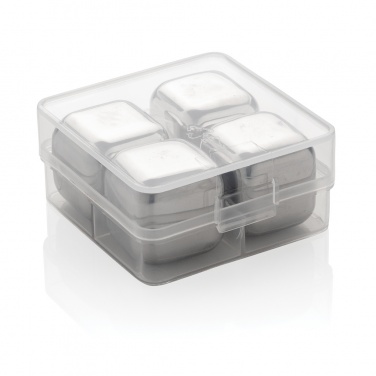 Logotrade promotional product image of: Re-usable stainless steel ice cubes 4pc