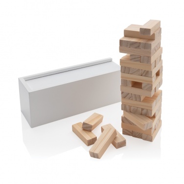 Logotrade promotional item picture of: Deluxe tumbling tower wood block stacking game
