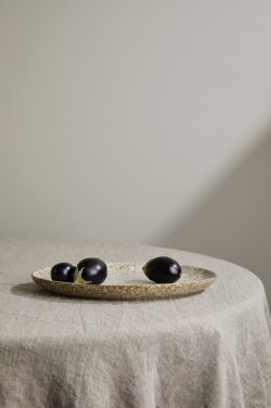 Logo trade promotional giveaways image of: VINGA Nuvem stoneware serving plate