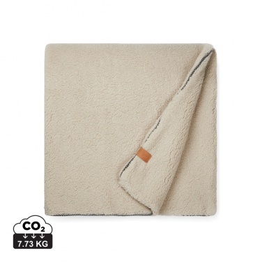 Logo trade promotional merchandise picture of: VINGA Maine GRS recycled double pile blanket