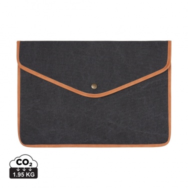 Logotrade promotional merchandise photo of: VINGA Bosler GRS recycled canvas 16" laptop sleeve