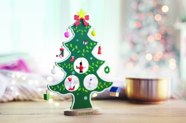 Logo trade business gift photo of: Wooden xmas tree decoration