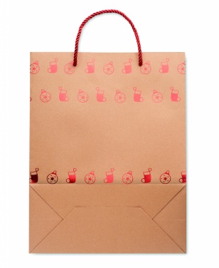 Logo trade business gifts image of: Gift paper bag with pattern
