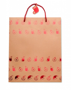 Logo trade business gift photo of: Gift paper bag with pattern