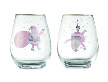 Logo trade promotional items picture of: Set of 2 Christmas glasses