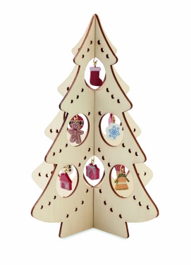 Logotrade advertising products photo of: Wooden Xmas tree decoration