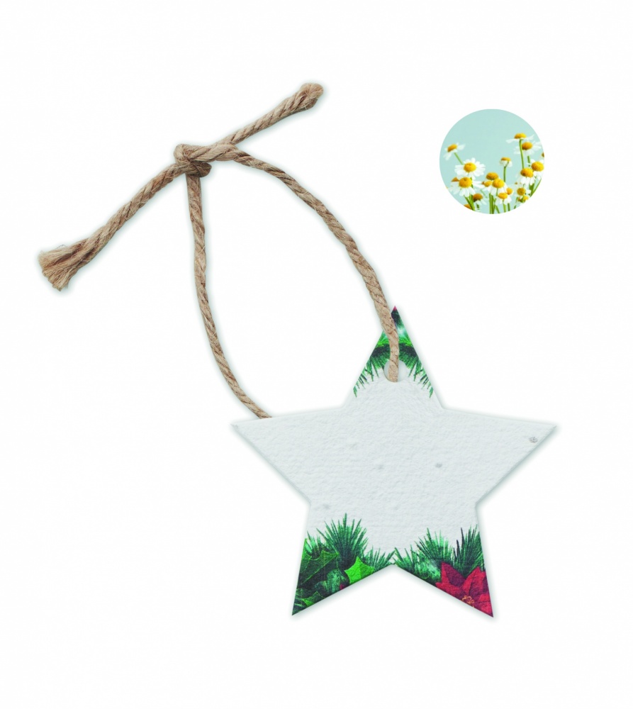 Logo trade corporate gift photo of: Seed paper Xmas ornament