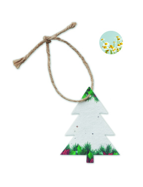 Logo trade promotional merchandise picture of: Seed paper Xmas ornament