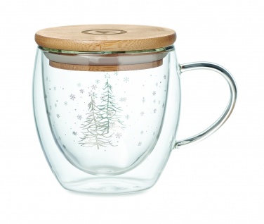 Logo trade advertising products image of: Double wall borosilicate mug