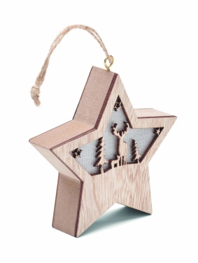 Logo trade promotional product photo of: MDF star with light