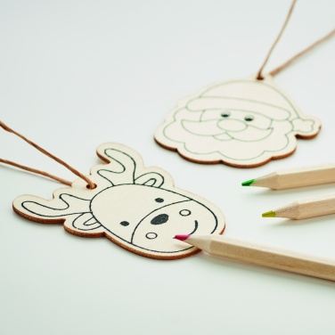 Logotrade promotional giveaway image of: Drawing wooden ornaments set