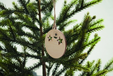 Logotrade corporate gift picture of: Wooden bauble shape hanger