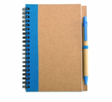 Logo trade promotional items image of: B6 recycled notebook with pen